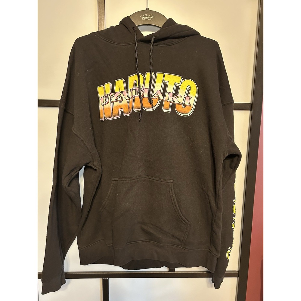 Vintage Pullover Hoodie Sweatshirt Naruto Shippuden‎ Black Size Small